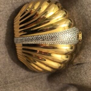 Gold and Rhinestone Metal Purse